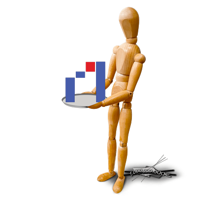 Person mit Diagram im Arm