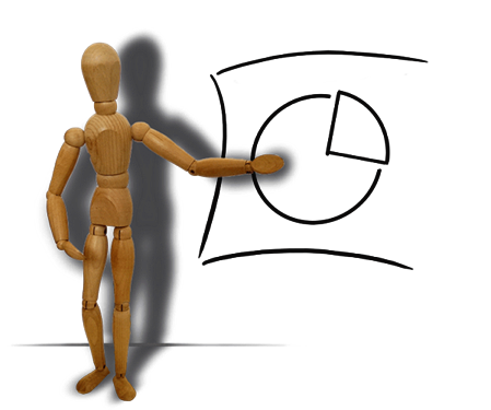 Person bei Präsentation